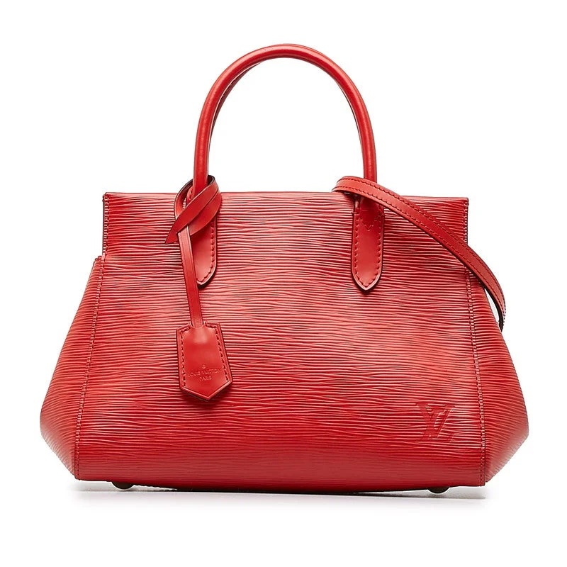 Louis Vuitton bags with a front - zip pocket for small items like keysLouis Vuitton Marley BB in Epi Castilian Red Handbag 2WAY M94619