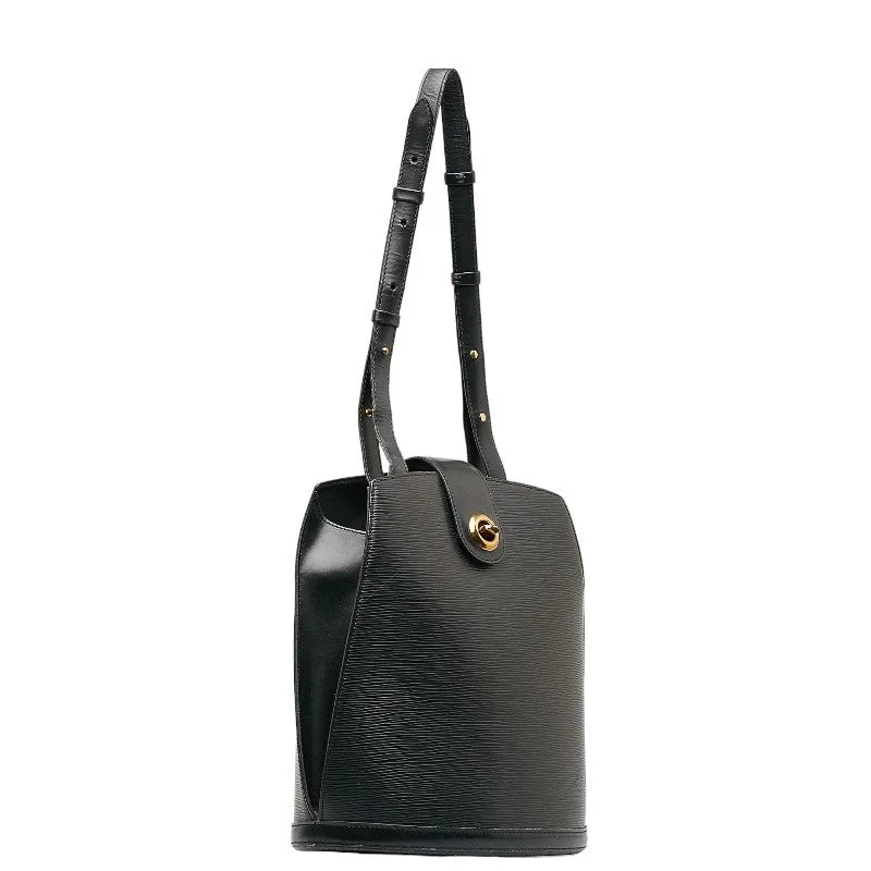 Louis Vuitton tote bags with a water - resistant coating for outdoor useLouis Vuitton Epic Clooney Shoulder Bag M52252 Noir Black Leather  Louis Vuitton