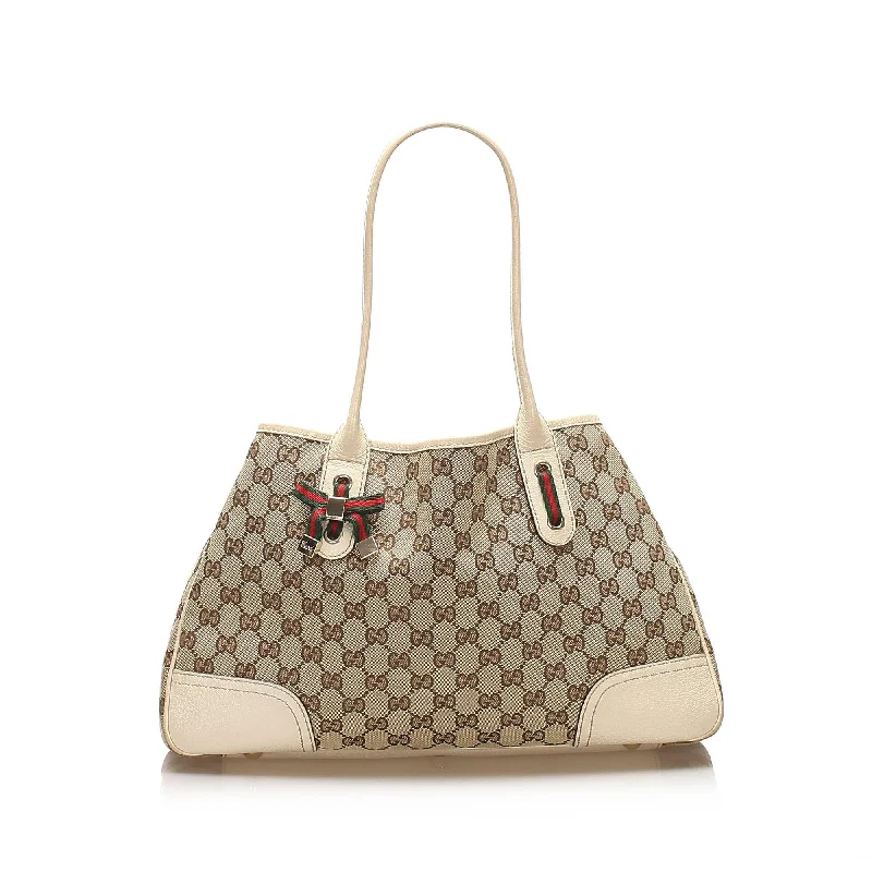 Ladies Gucci shoulder bags with a single - handle designGucci GG Canvas Princy Tote Bag (SHG-11690)