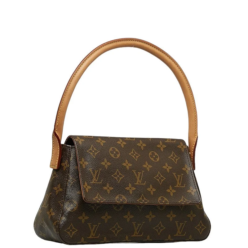 Louis Vuitton handbags with a back - zip pocket for storing valuablesLouis Vuitton Monograms Miniature Shoulder Bag M51147 Brown PVC Leather  Louis Vuitton