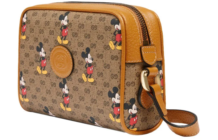 Gucci backpacks for women with a sleek silhouette(WMNS) GUCCI x Disney Mickey Prints Single Shoulder Bag Light Brown 602536-HWUBM-8559