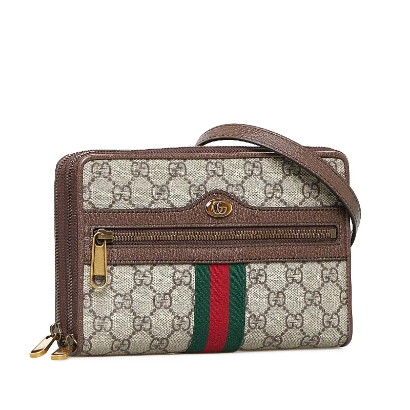 Gucci tote bags for women with a water - resistant coatingGucci GG Supreme Ophidia Crossbody Bag (SHG-OLoA2T)