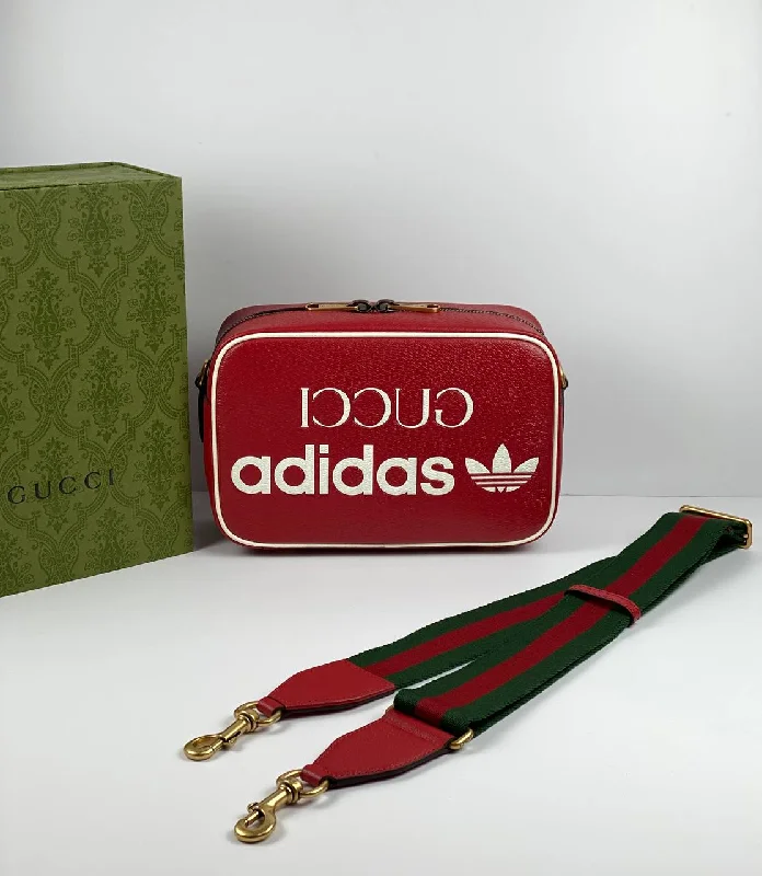 Ladies Gucci Dionysus bags with a detachable shoulder strapGucci x adidas small shoulder bag red