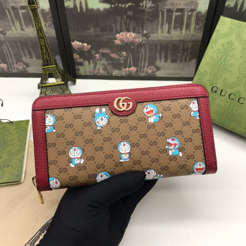 Women Gucci bags with a zip - around closure for securityWF - Gucci Bags - 1546