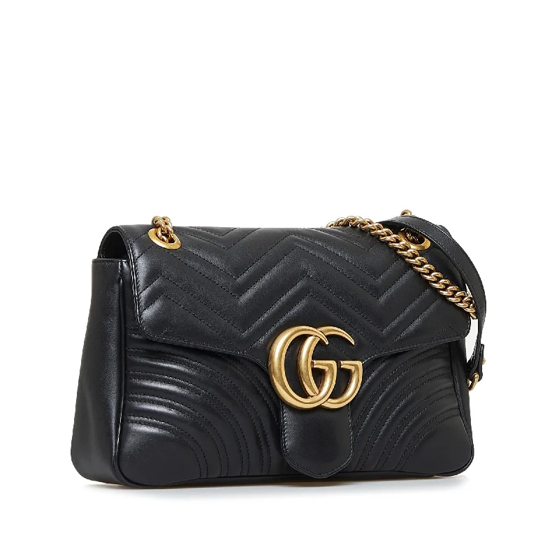 Women Gucci Sylvie bags featuring the signature web stripeGucci Medium GG Marmont Crossbody (SHG-A8Ntcs)