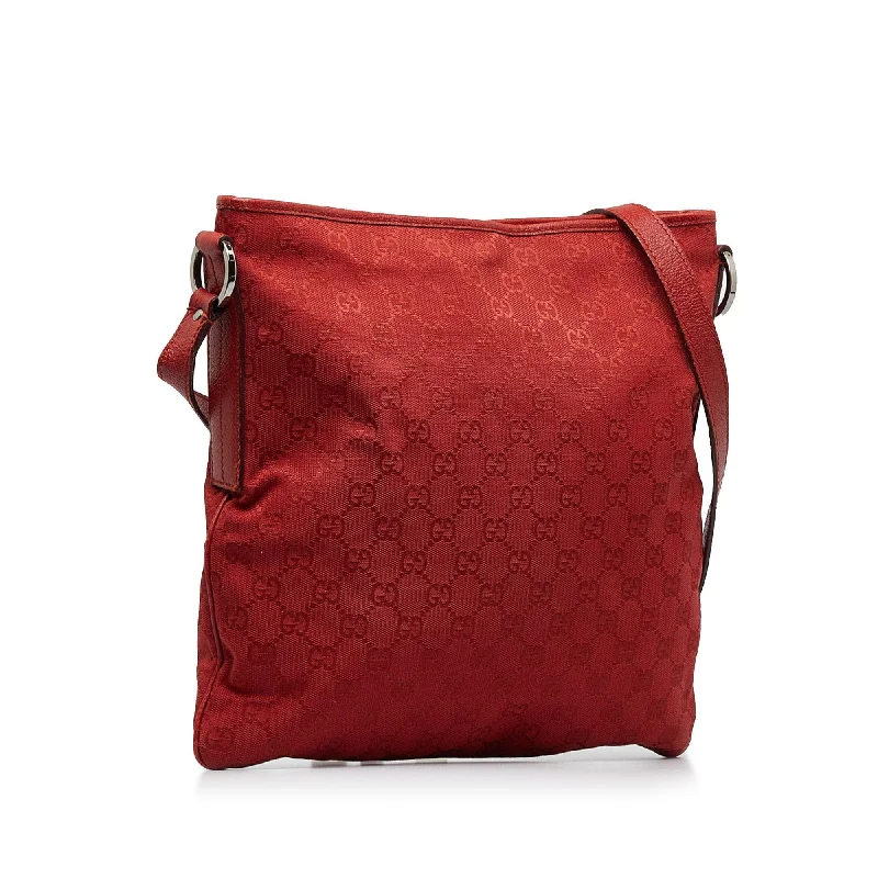 Women Gucci Sylvie bags with a monogram - embossed leatherGucci GG Canvas Crossbody (SHG-cjySE3)