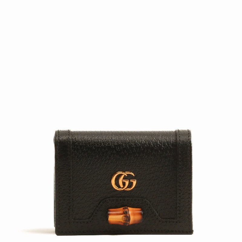 Gucci tote bags for women with a spacious interiorGUCCI Diana Card Case Wallet - Black