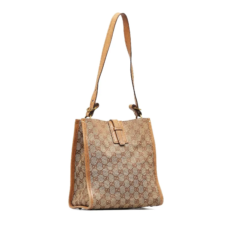 Ladies Gucci shoulder bags with a wide - width strapGucci GG Canvas Shoulder Bag (SHG-q7WbKa)