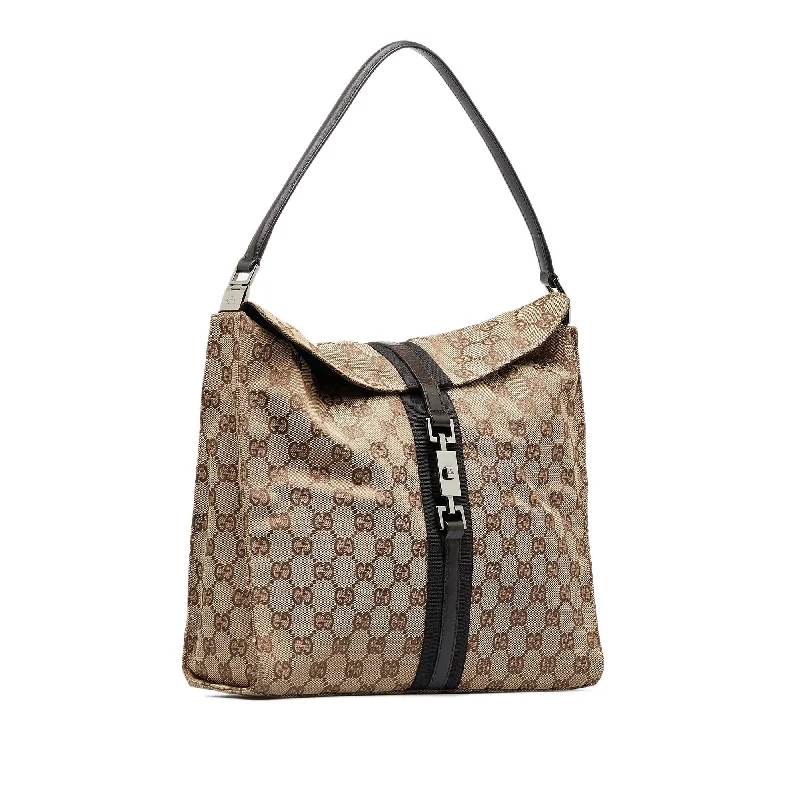 Women Gucci bags with a detachable mirror insideGucci GG Canvas Jackie Tote (SHG-jpJDUK)