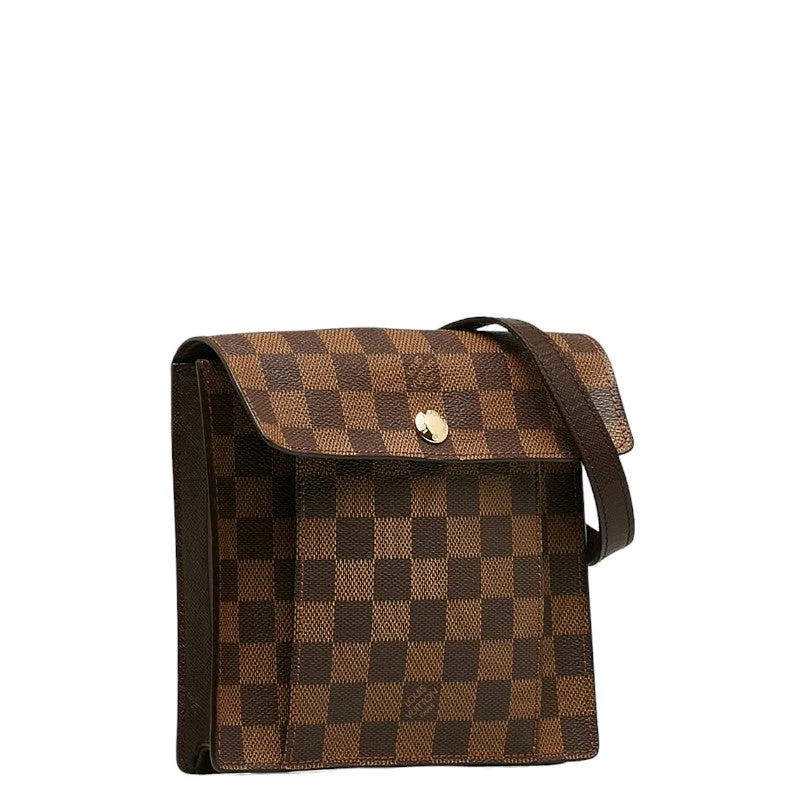 Louis Vuitton backpacks with a padded laptop compartment for travelLouis Vuitton Damiere Pimrico Shoulder Bag N45272 Brown PVC Leather  Louis Vuitton