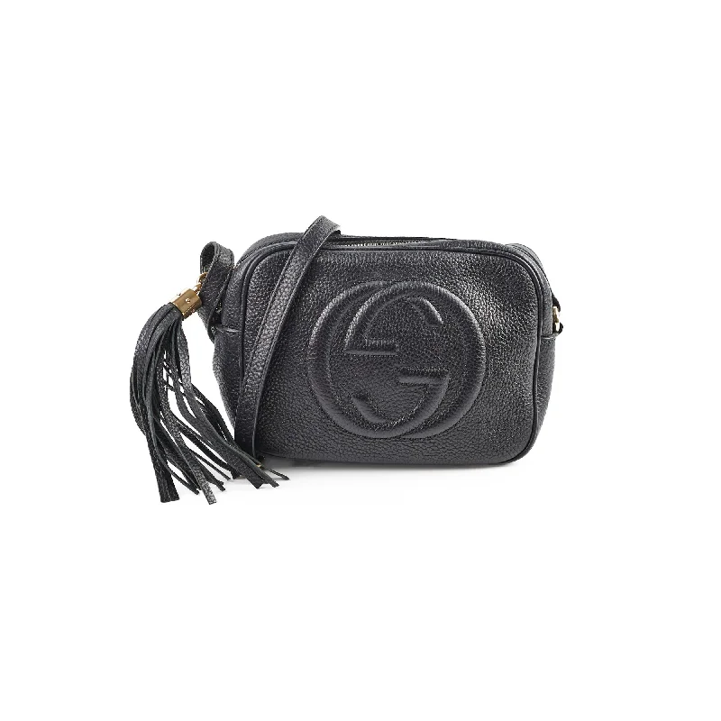 Gucci tote bags for women with a water - resistant coatingGucci Soho Disco Black Crossbody