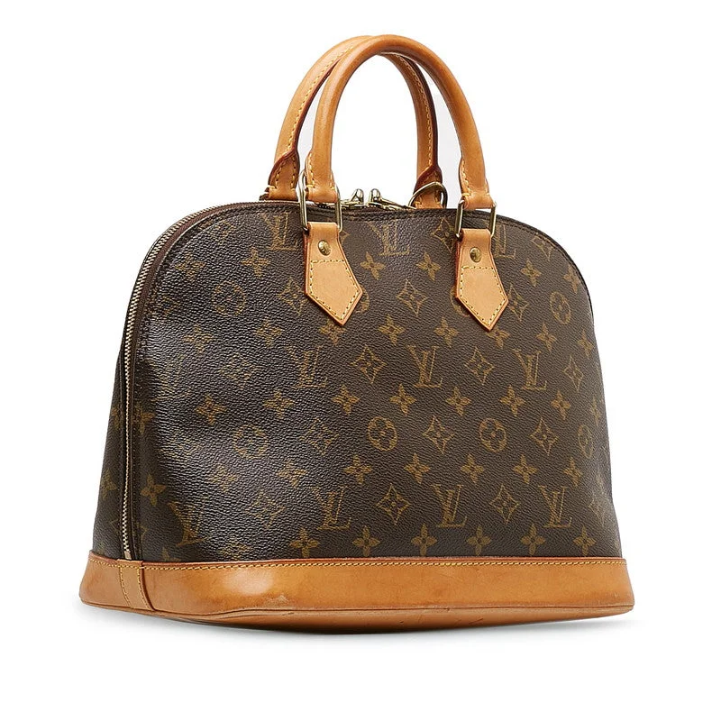 Medium - sized Louis Vuitton tote bags for work and shoppingLouis Vuitton Monogram Alma Handbag M53151 Brown PVC Leather  Louis Vuitton