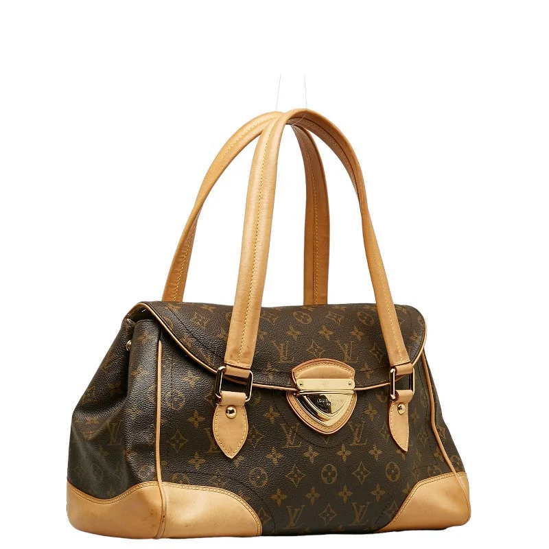 Louis Vuitton bags with a front - zip pocket for small items like keysLouis Vuitton Monogram Beverly GM Handbags M40120 Brown PVC Leather Ladies Louis Vuitton