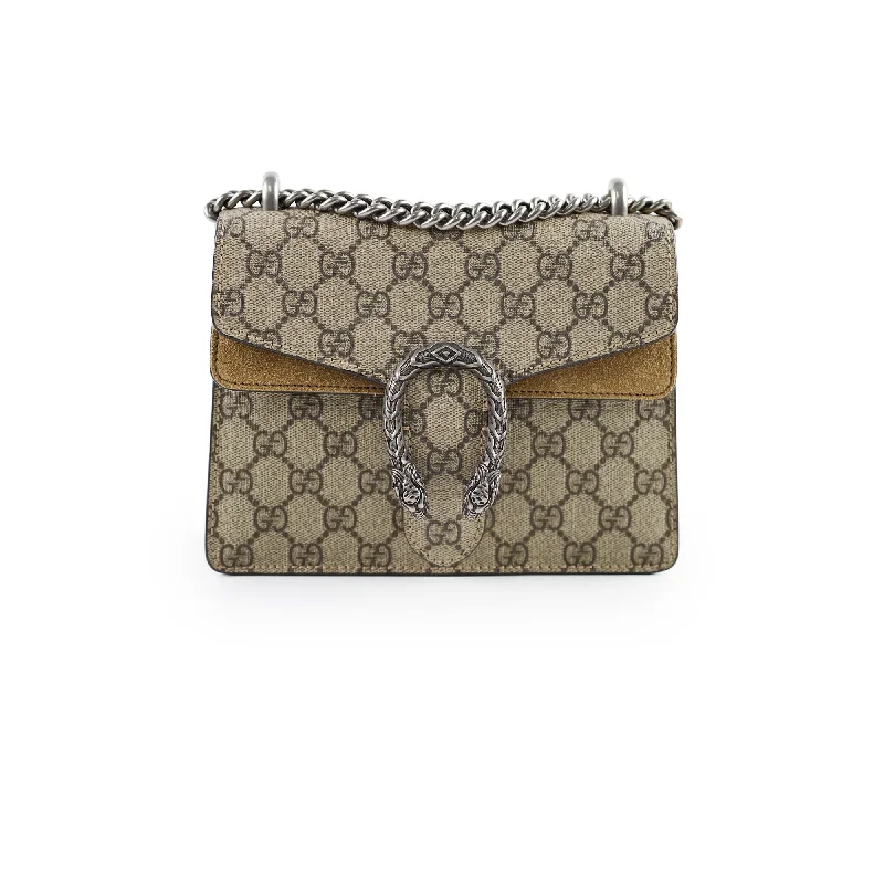 Gucci handbags for women with a back - zip pocketGucci Mini Supreme Dionysus Beige