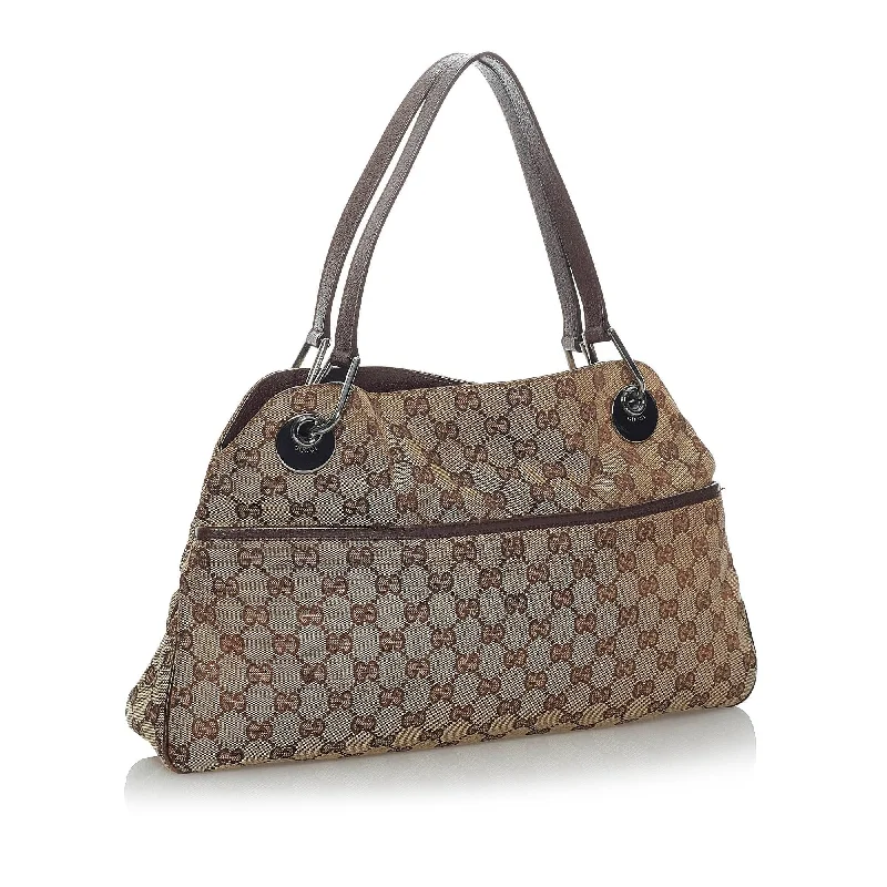 Gucci tote bags for women with a spacious interiorGucci GG Canvas Eclipse Shoulder Bag (29775)