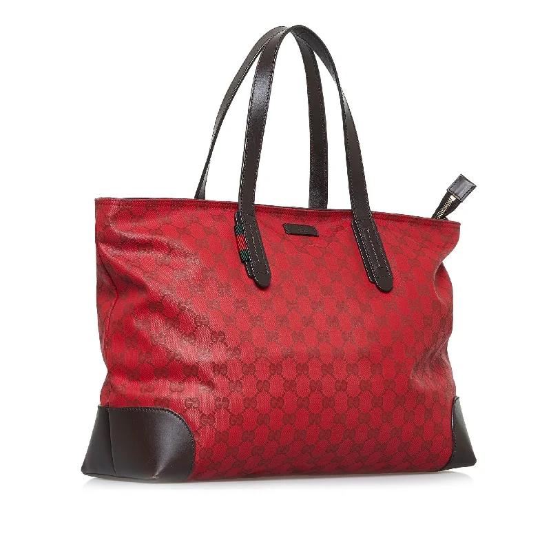 Gucci backpacks for women with a sleek silhouetteRed Gucci GG Canvas Tote Bag