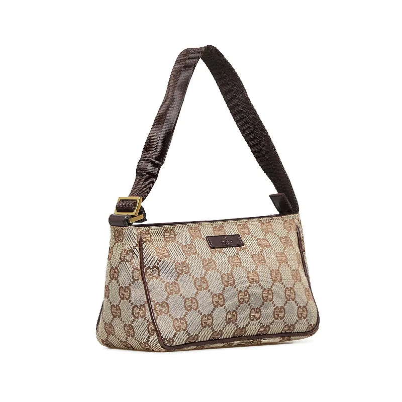 Gucci tote bags for women with a printed Gucci logoGucci GG Canvas Handbag (SHG-lMPceG)