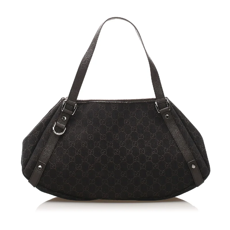 Ladies Gucci shoulder bags with a magnetic - closure flapGucci GG Canvas Pelham Tote Bag (SHG-11936)