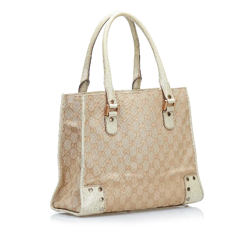 Ladies Gucci shoulder bags with a wide - width strapBeige Gucci GG Canvas Tote Bag