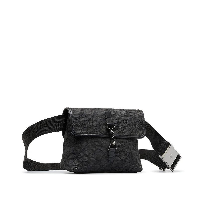 Women Gucci bags with a magnetic snap closure for easy accessGucci GG Canvas Jackie Belt Bag (SHG-qKm8H9)