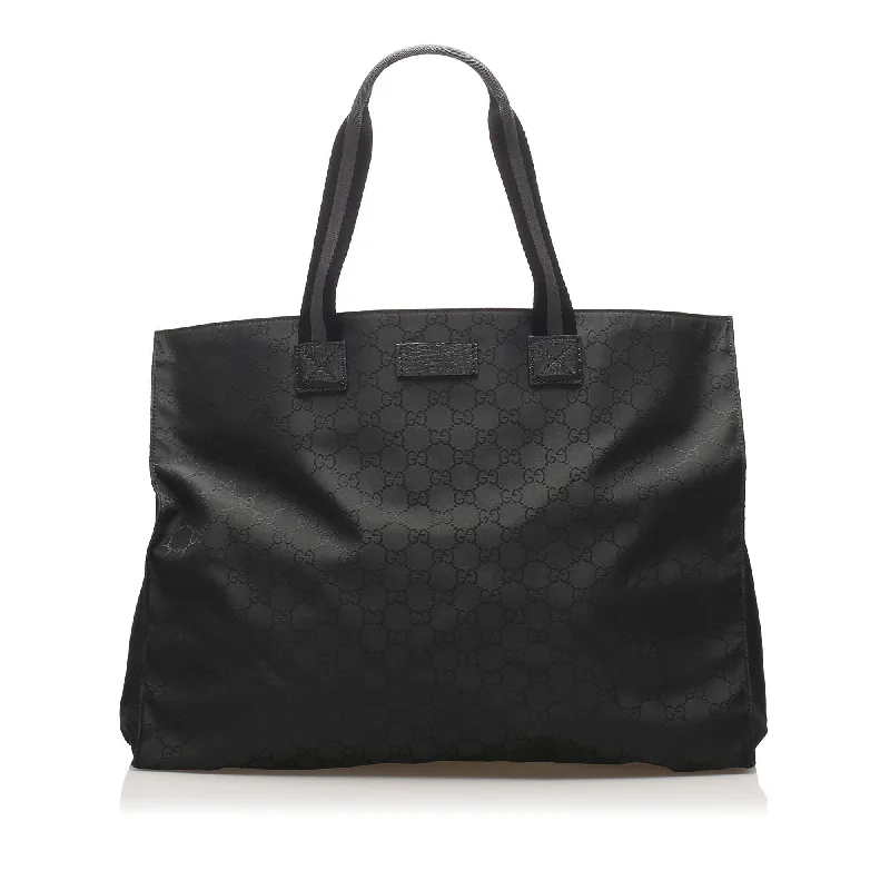 Small - sized Women Gucci shoulder bags for evening outingsGucci GG Nylon Web Tote Bag (SHG-11528)