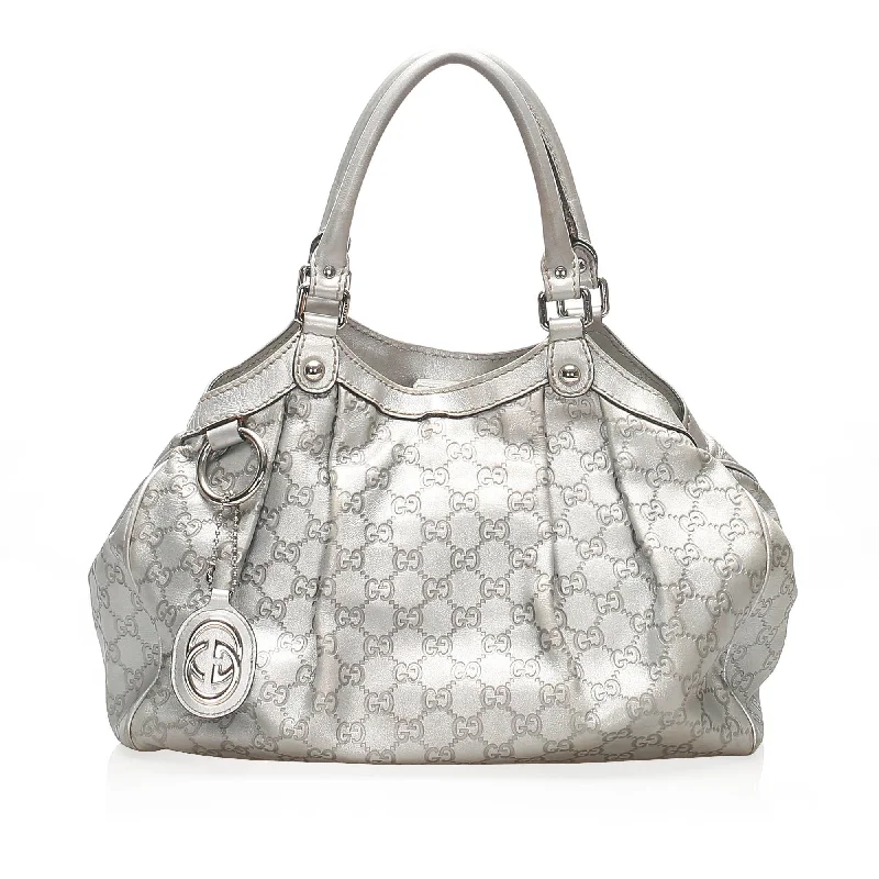 Women Gucci bags with a zip - around closure for securityGucci Guccissima Sukey Tote Bag (SHG-12099)