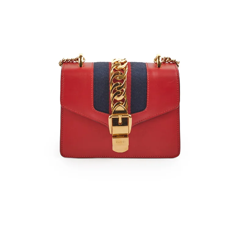 Gucci backpacks for women with a sleek silhouetteGucci Sylvie Red Mini