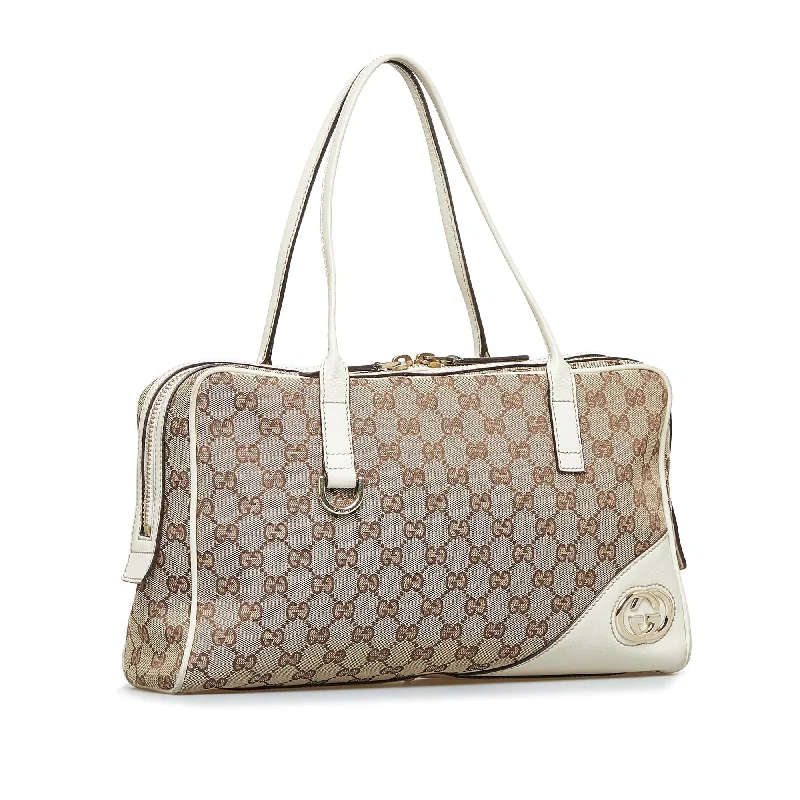 Gucci Marmont bags for women with quilted leather exteriorsGucci GG Canvas New Britt Shoulder Bag (SHG-hM6eqO)