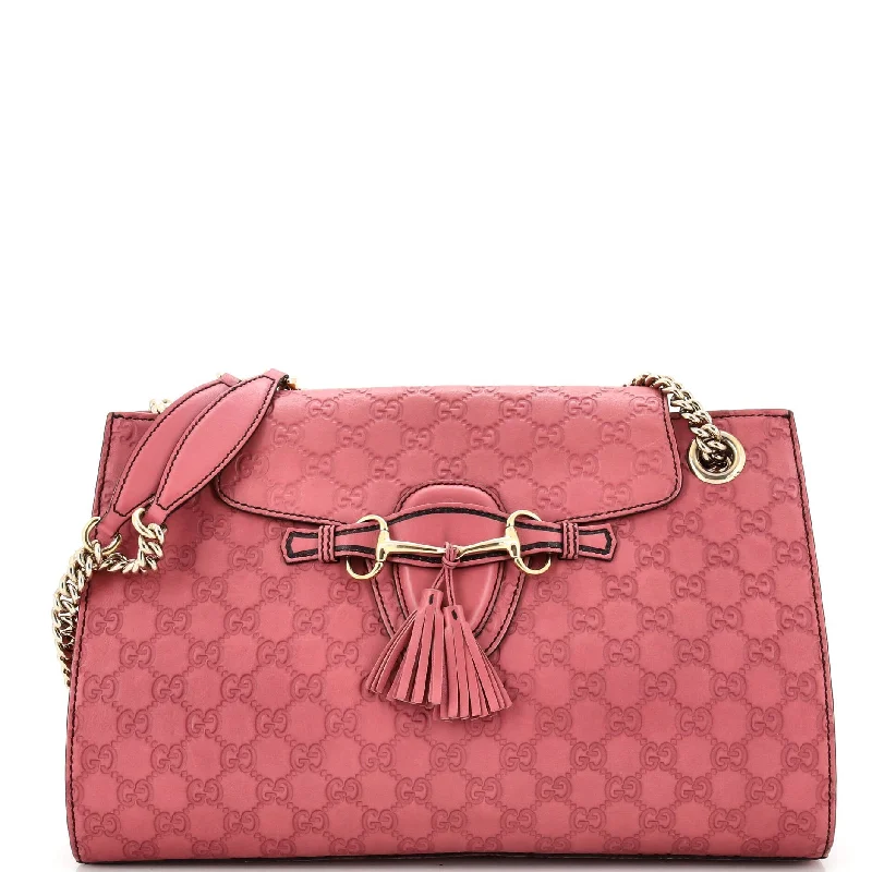 Women Gucci crossbody bags with a woven leather strapEmily Chain Flap Shoulder Bag Guccissima