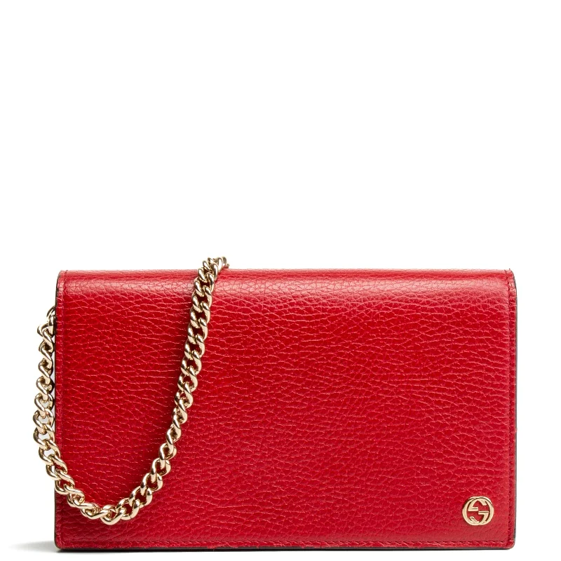 Gucci Marmont bags for women with a snakeskin - effect panelGUCCI Betty Wallet on Chain - Red