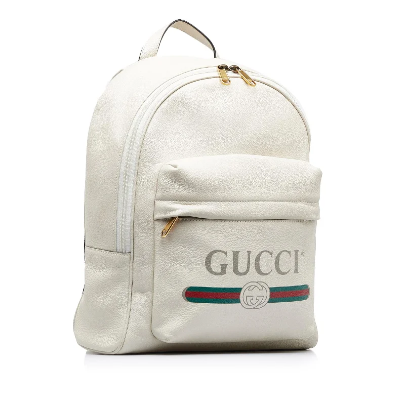 Women Gucci bags with a detachable mirror insideGucci Logo Backpack (SHG-gROKQY)