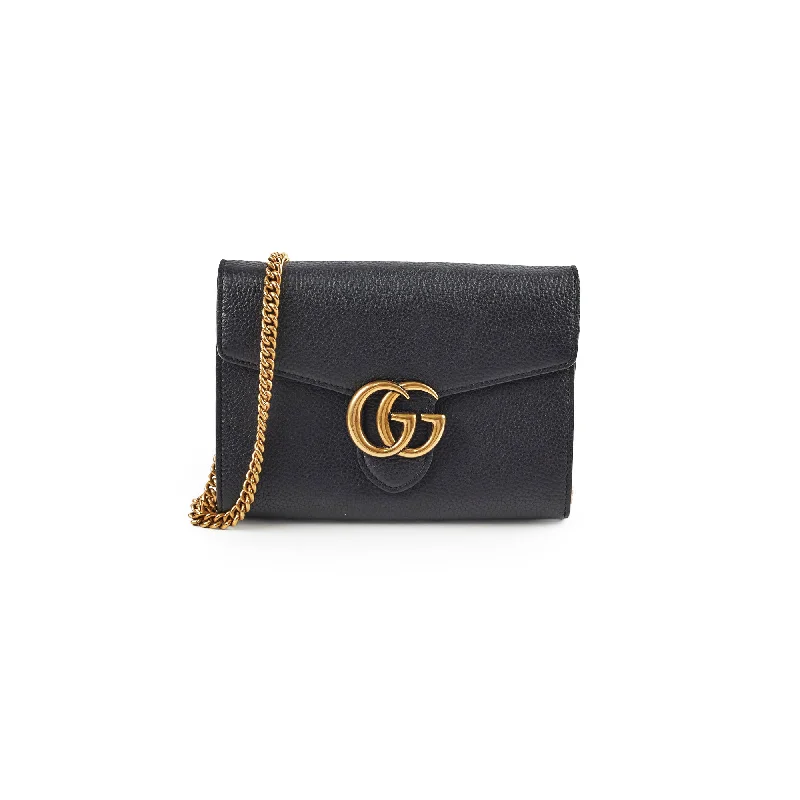 Gucci Dionysus bags for women with tiger - head claspsGucci Marmont Black Leather Wallet On Chain WOC