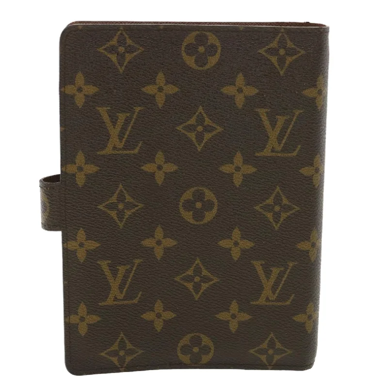 Louis Vuitton tote bags with a water - resistant coating for outdoor useLouis Vuitton Brown Canvas Agenda MM wallet accessories