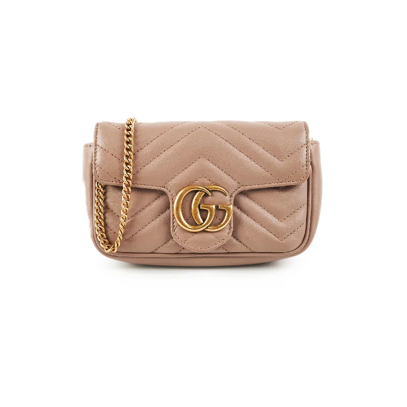 Gucci tote bags for women with a water - resistant coatingGucci Supermini Marmont Camera Bag Dusty Pink