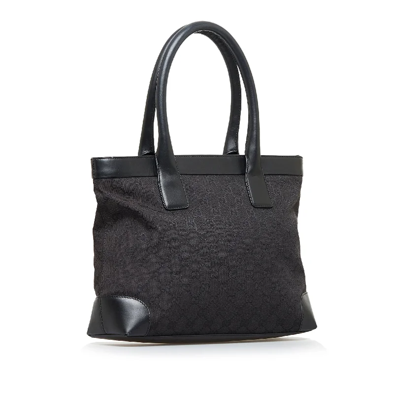 Women Gucci Sylvie bags with a monogram - embossed leatherBlack Gucci GG Canvas Tote