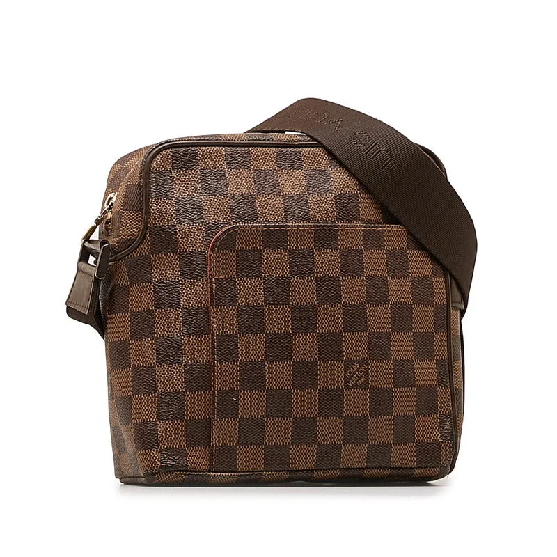 Louis Vuitton backpacks with a multi - pocket organization for functionalityLouis Vuitton Olaf PM M41442 Eve Brown PVC Leather Lady Louis Vuitton