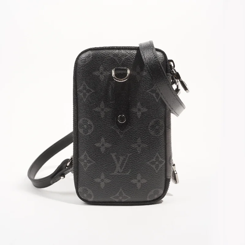 Louis Vuitton Capucines bags with smooth calfskin leather for luxuryLouis Vuitton Womens Phone Pouch Monogram Eclipse Crossbody Bag