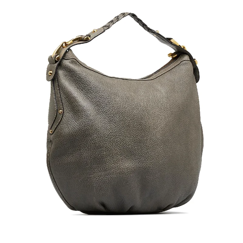 Women Gucci bags with a snap - button closure and a decorative charmGucci Horsebit Hobo Bag (SHG-5epsCT)