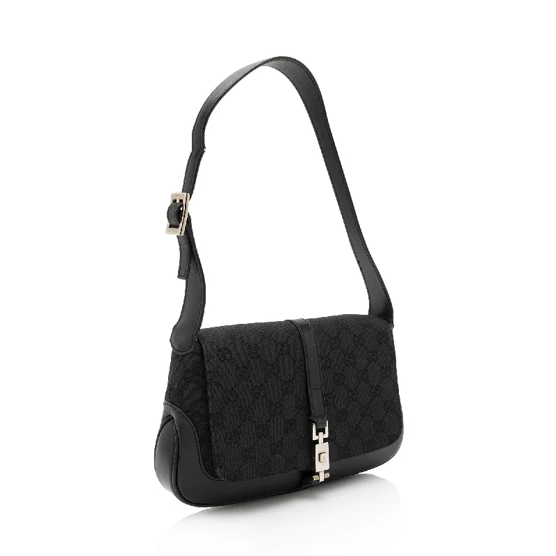 Medium - sized Women Gucci handbags for everyday useGucci GG Canvas Jackie Small Shoulder Bag - FINAL SALE (SHF-gN3WT6)