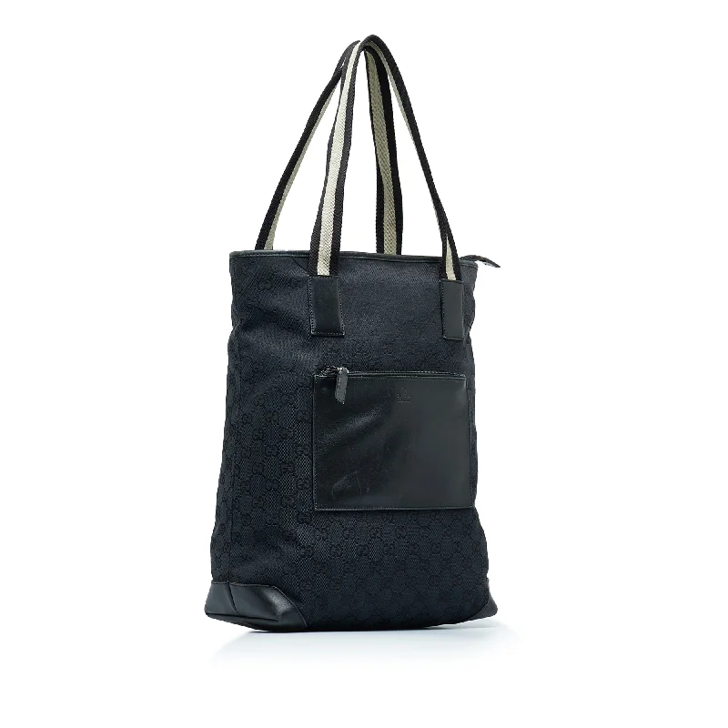 Women Gucci tote bags in GG Supreme canvas for a branded feelBlack Gucci GG Canvas Web Tote