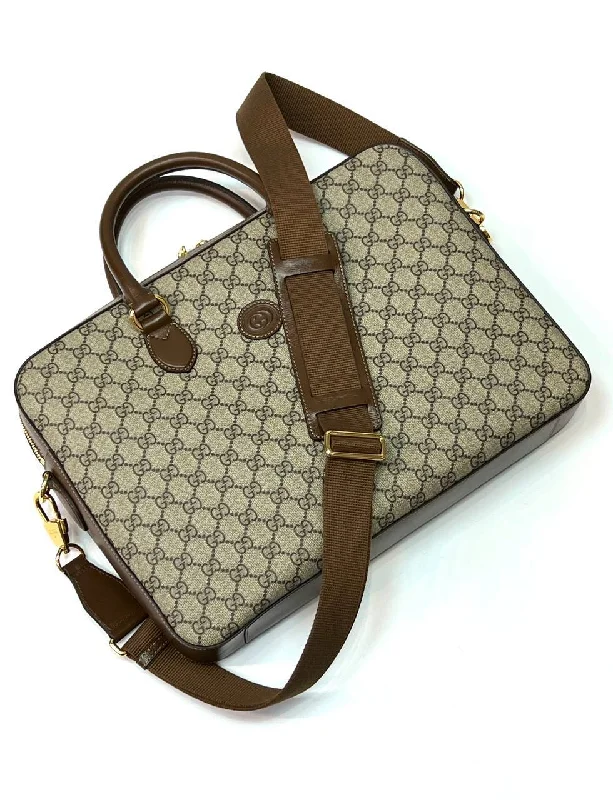 Women Gucci Sylvie bags featuring the signature web stripeGucci Business case with Interlocking G Men's