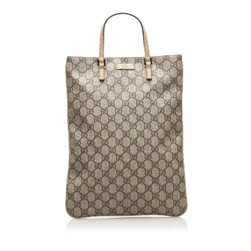 Women Gucci bags with a zippered interior pocketGucci GG Supreme Tote Bag (SHG-11847)