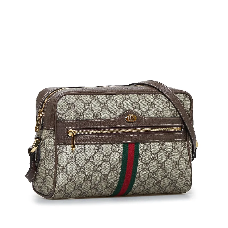 Gucci handbags for women with a back - zip pocketGucci GG Supreme Ophidia Crossbody Bag (SHG-Oo4rgf)