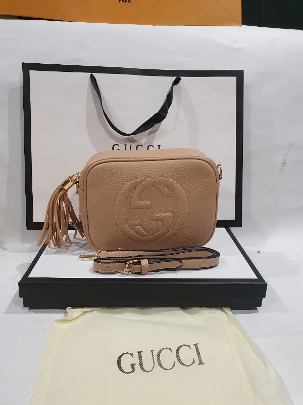 Women Gucci bags with a front - zip pocket for small itemsGucci Disco Soho Handbag (Detachable Strap )