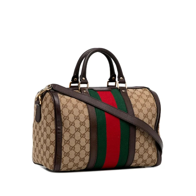 Gucci backpacks for women with a padded laptop compartmentGucci GG Canvas Web Satchel (SHG-u1ER4H)