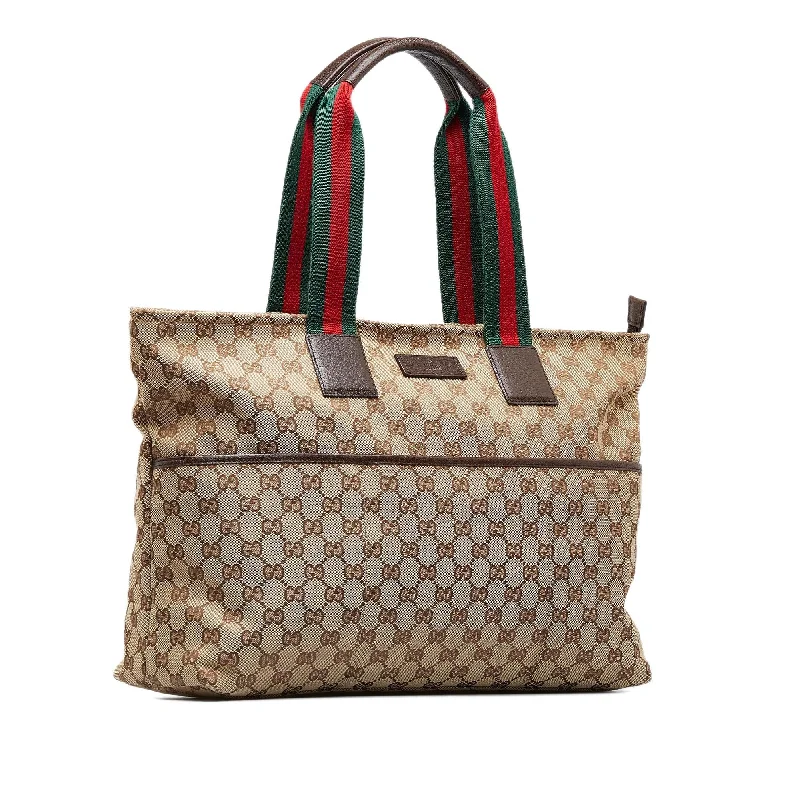 Gucci Marmont bags for women with quilted leather exteriorsGucci GG Canvas Web Tote Bag (SHG-n1Z3tx)