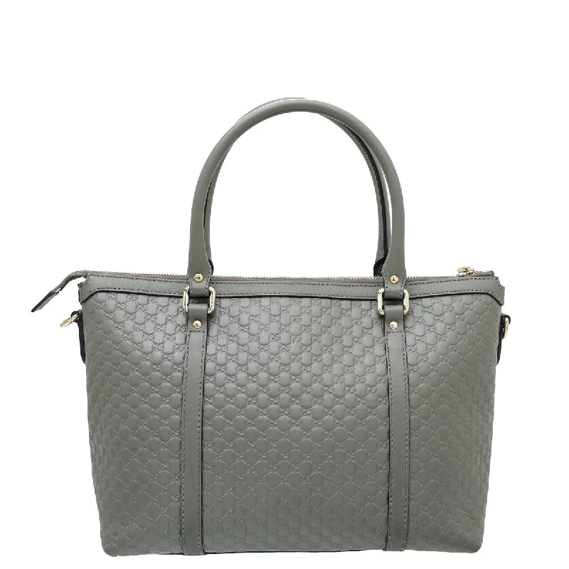 Women Gucci backpacks with a luxurious leather finishGucci Grey GG Microguccissima Tote Bag