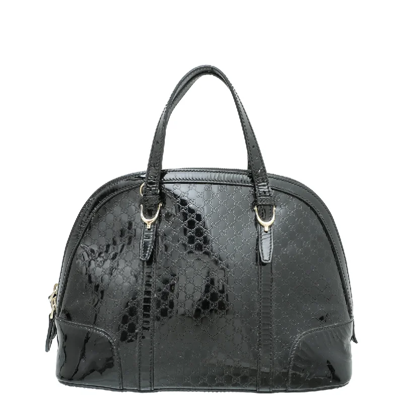 Ladies Gucci shoulder bags with a single - handle designGucci Black GG Microguccissima Nice Small Bag