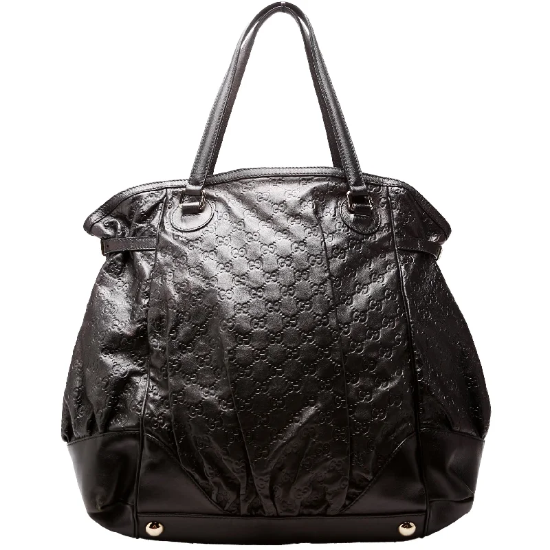 Gucci tote bags for women with a water - resistant coatingFull Moon Guccissima Tote Black