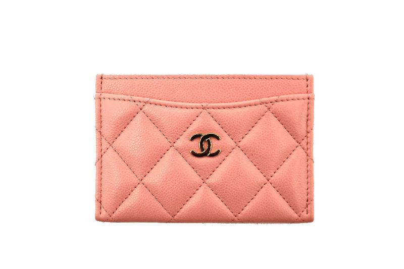 Chanel Medium Tote Bag for Office LadiesAuthentic Chanel Pink Quilted Caviar Leather Card Holder